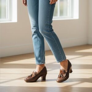 Earthies Dark Brown Tassel Loafers